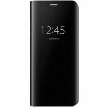 iPhone 7 Plus OEM Θήκη Book Mirror Surface View Stand Case Cover Flip Window δερματίνη - Μαύρο