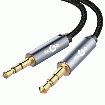 KLGO Professional Stereo Audio Cable 3.5mm 1M Male to Male - Black