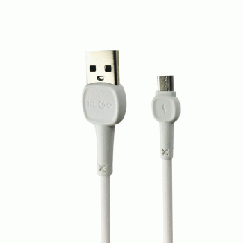 KLGO 2.4A Colorfull Fast Charging (MICRO USB) Data Cable 1.0m - White