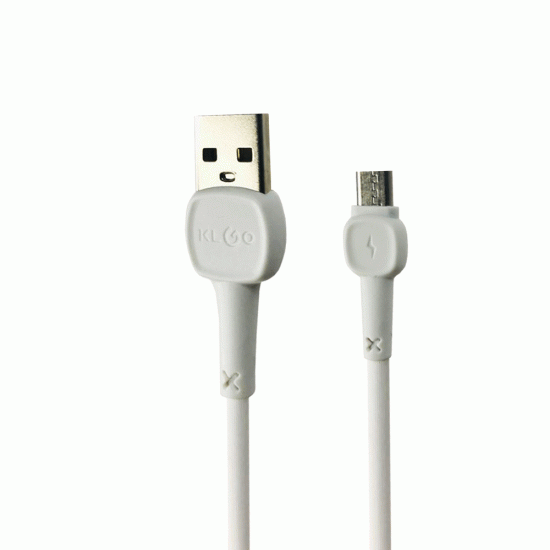 KLGO 2.4A Colorfull Fast Charging (MICRO USB) Data Cable 1.0m - White