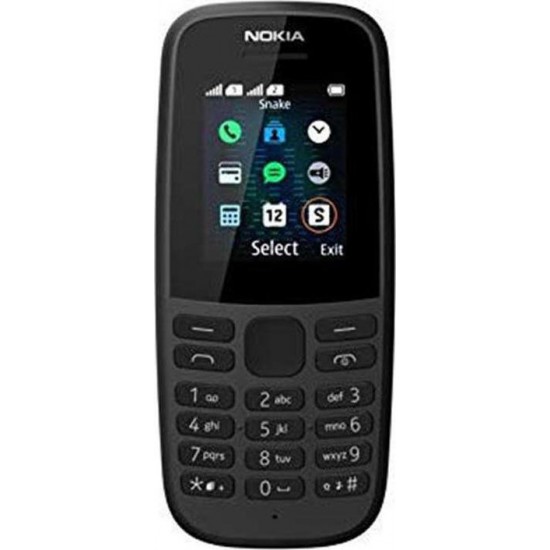 Nokia 105 (2019) 4th Edition Dual Sim 1.77" Μαύρο GR