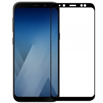 OEM Samsung Galaxy A8 2018 Full Cover Protection Tempered Glass Screen Protector Black