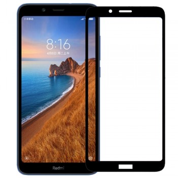OEM Xiaomi Redmi 7A Full Cover Protection Tempered Glass Screen Protector Black
