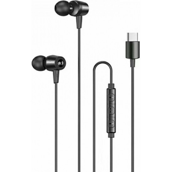 Awei TC-2 Type-C In-ear Handsfree με Βύσμα USB-TYPE C - Μαύρο Awei TC-2 Type-C In-ear Handsfree με Βύσμα USB-TYPE C - Μαύρο