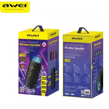 Awei Y370 Φορητό Υπαίθριο Αδιάβροχο IPX6 TWS Ασύρματο ηχείο 20W Φως LED Υψηλής ποιότητας Subwoofer - Camouflage