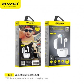 Ακουστικά Bluetooth Awei T28 TWS 5.0 Double Ear Wireless - Black