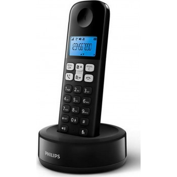 Philips D1611 Ασύρματο Τηλέφωνο με Aνοιχτή Aκρόαση - Μαύρο