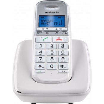 Motorola S3001 Ασύρματο Τηλέφωνο για Ηλικιωμένους με Aνοιχτή Aκρόαση - Λευκό