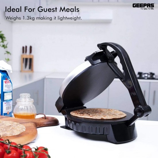 Geepas GCM5429 Stainless Steel Chapati Maker With Non Stick Coating Plate 900 watts