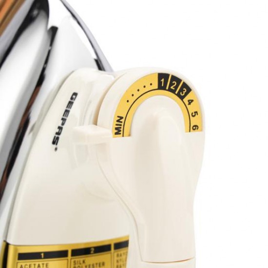 Geepas White 1200W Heavy Weight Dry Iron - Non Stick Sole Plate, Temperature Control Geepas White 1200W Heavy Weight Dry Iron - Non Stick Sole Plate, Temperature Control