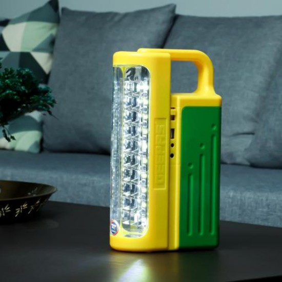 Geepas Rechargeable LED Lantern | Energy Efficient Design with USB Mobile Charging and Solar Input| Compact