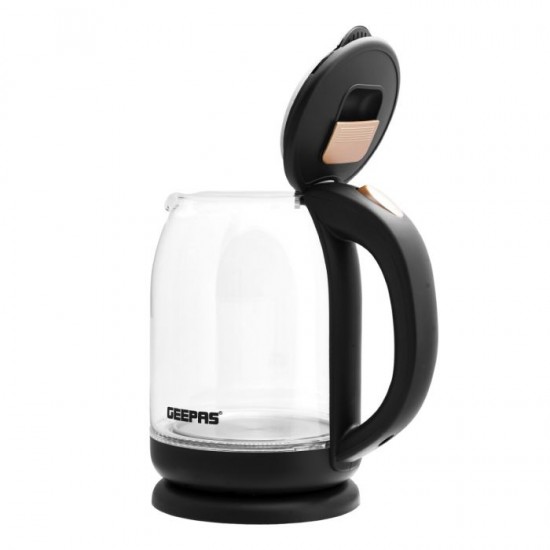 Geepas Electric Kettle Glass Body, Boil Dry Protection & Auto Shut Off