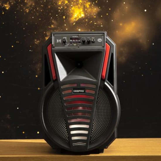 Geepas Rechargeable Speaker | Powerful sound quality with 30000W PMPO