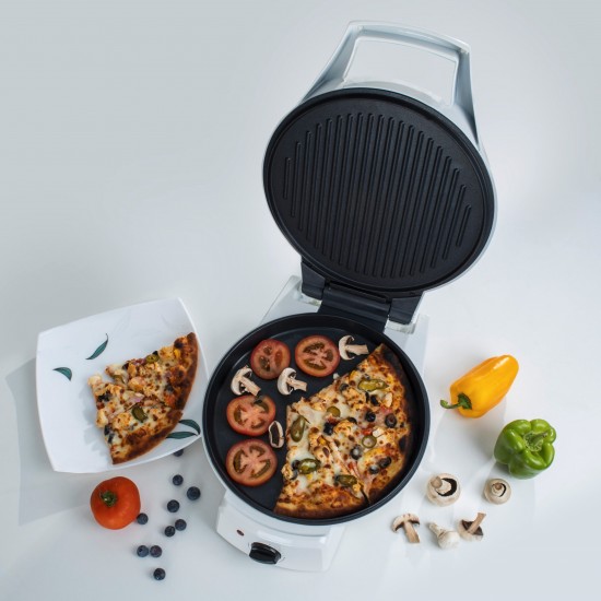  Geepas Portable Design 1800W Pizza Maker with 32 Cm Non-stick Baking Plate & Power-On Indicator