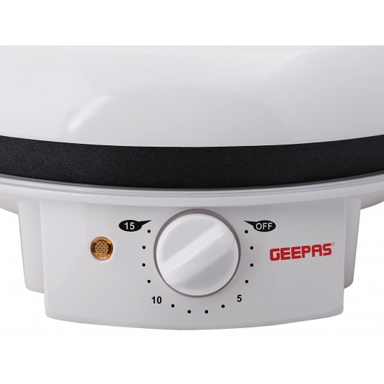  Geepas Portable Design 1800W Pizza Maker with 32 Cm Non-stick Baking Plate & Power-On Indicator