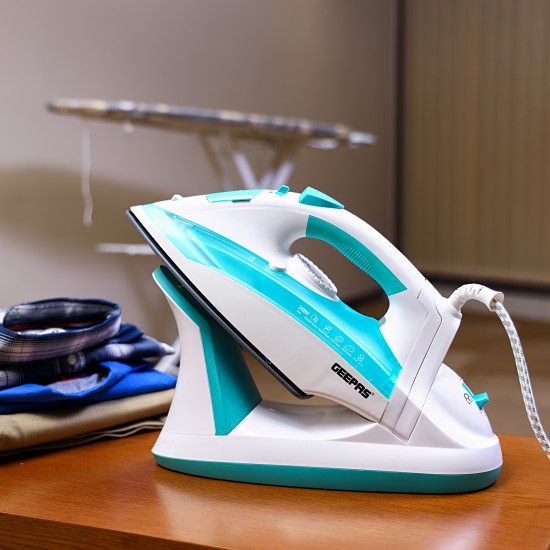 Geepas GSI24015 Cordless Ceramic Steam Iron Box 2400W (240ml Water Tank) (UK Plug)