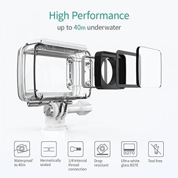 YI LITE ACTION CAMERA, 4K PLUS 16MP SPORTS CAM WITH SONY SENSOR UNDERWATER, OUTDOOR ACTIVITY (WATERPROOF CASE INCLUDED)