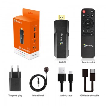 Blulory Global Version 4K TV Stick Android TV 12.0 1GB 8GB HDMI 2.0 Quad-Core CPU Dual-Core GPU