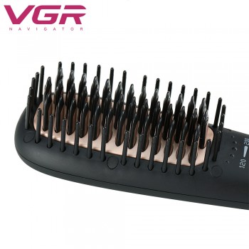 VGR V568 Ceramic Hair Straightening Multi-function Electric Comb For Ladies