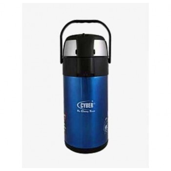 Cyber CYAP-3035S Θερμός Καφέ Stainless Steel Airpot Flask 3.5 Liter - Μπλε