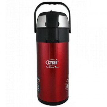 Cyber CYAP-3040S Θερμός Καφέ Stainless Steel Airpot Flask 4 Liter - κοκινο