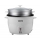 Geepas GRC4327N Rice Cooker & Steamer Non-Stick Inner Pot 2.8L 900W - White (UK Plug)