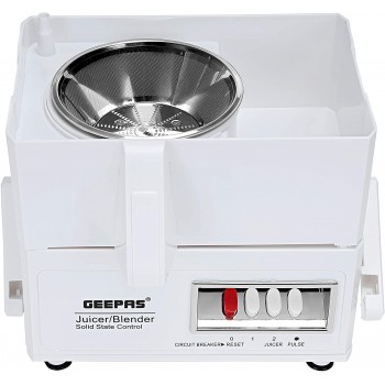 GEEPAS GSB2031 4 In1 1.6 LITER Plastic Jar Super Blender 600W - WHITE (UK Plug)