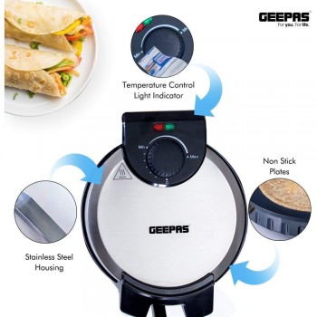 Geepas GCM5429 Stainless Steel Chapati Maker With Non Stick Coating Plate 900 watts
