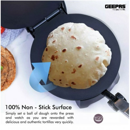 Geepas GCM5429 Stainless Steel Chapati Maker With Non Stick Coating Plate 900 watts