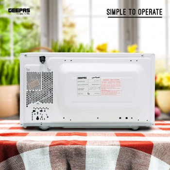 Geepas GMO1894 20L Microwave Oven | 1200W Solo Microwave with 6 Power Levels and a Timer