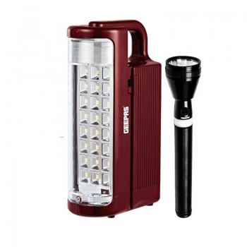Geepas GEFL51029 Combo Rechargeable LED Lantern & Flashlight 
