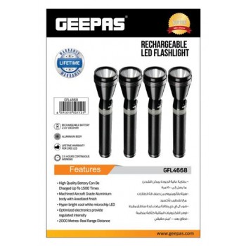 Geepas GFL4668 4 in 1 Rechargeable LED Flashlight