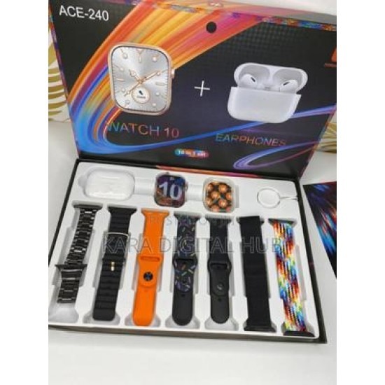 Ace-240 Έξυπνο Ρολόι – 10 σε 1 Σετ Όλα σε Ένα! Ace-240 Έξυπνο Ρολόι – 10 σε 1 Σετ Όλα σε Ένα!