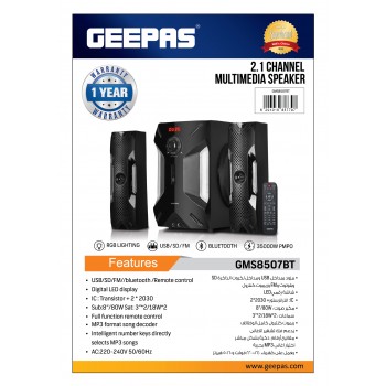 Geepas GMS8507 2.1 Channel Multimedia Speaker