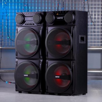 Geepas GMS8517 Hi-Fi Speaker System, Remote Control , USB/SD/FM/BT/AUX Input With Microphone