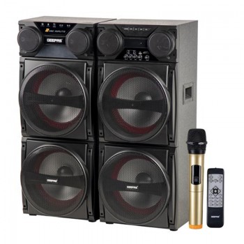 Geepas GMS8517 Hi-Fi Speaker System, Remote Control , USB/SD/FM/BT/AUX Input With Microphone