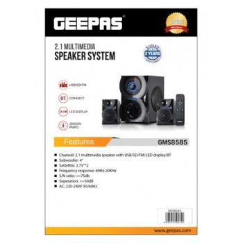 Geepas GMS8585 2.1 Channel Multimedia Speaker