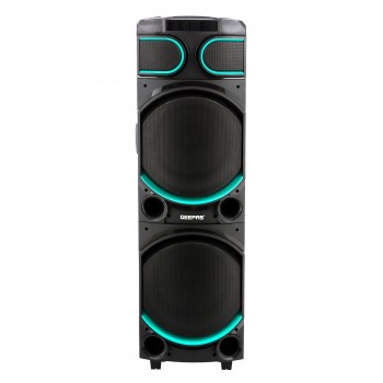 GEEPAS GMS11170 Rechargeable Professional Speaker, LED Lights/USB/ FM/ TF Card/Bluetooth/ TWS