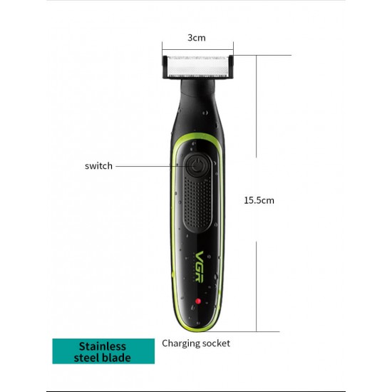 VGR V-017 Electric Shaver Ηλεκτρική ξυριστική μηχανή (Male and Female Shaver)