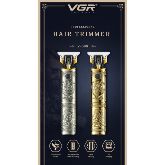 VGR Professional Hair Trimmer with LED Display V-096