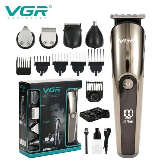 VGR Professional Rechargeable Hair Trimmer Electric hair clipper Shaver Machine For Men V-107