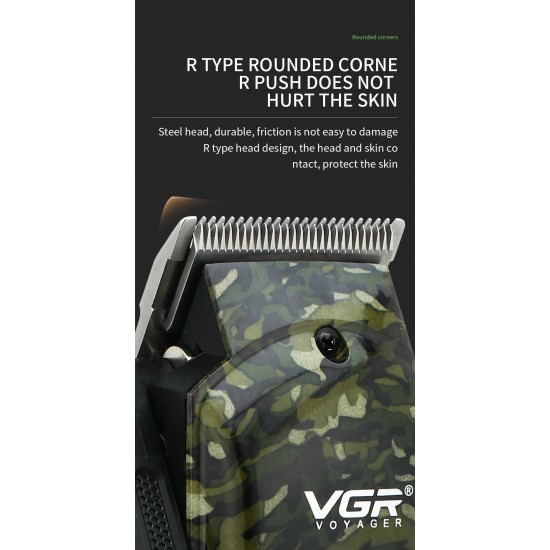 VGR Camouflage Professional Corded Hair Clipper V-126