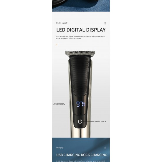 VGR Professional Hair Clipper with LED Display V-178