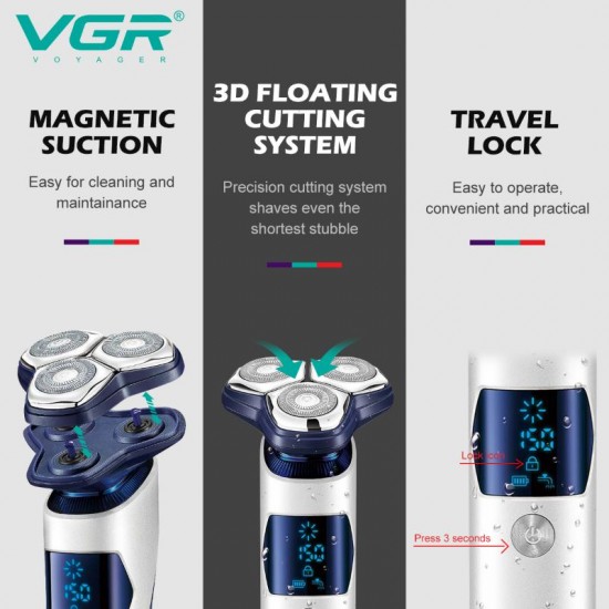 VGR Rechargeable Professional Electric Shaver for Men V-328