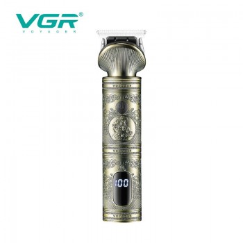 VGR Professional Hair Trimmer Zero Cutting USB Charging Led Display Cord& Cordless V-962