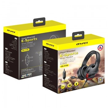AWEI ES-770I E-SPORTS WIRED GAMING HEADSET - BLACK
