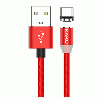 KAKU (KSC-306) BRAIDED / MAGNETIC USB TO TYPE C CABLE 1.0M - RED