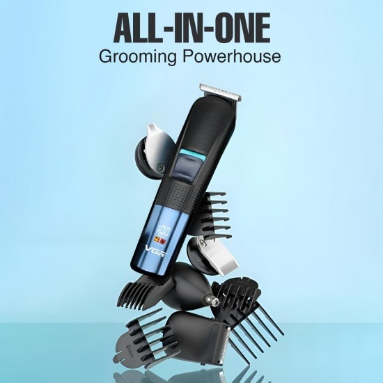 VGR V-108 Professional 10 in 1 Grooming Kit with LED Display, All in one Trimmer for Men,Suitable for Face, head, Nose VGR V-108 Professional 10 in 1 Grooming Kit with LED Display, All in one Trimmer for Men,Suitable for Face, head, Nose